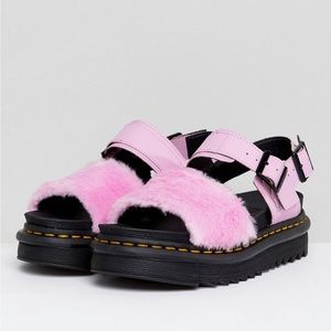 Dr. Martens Voss Fluffy platform sandals